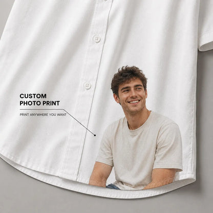 Custom Button-Up Shirt – Personalized Design, Unisex Short Sleeve